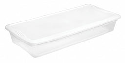 Storage Tote Clear White Polypropylene