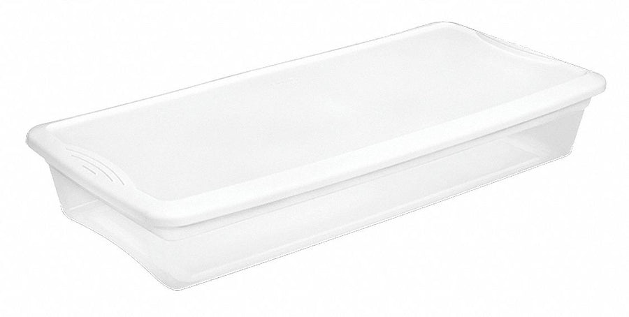 Storage Tote Clear White Polypropylene