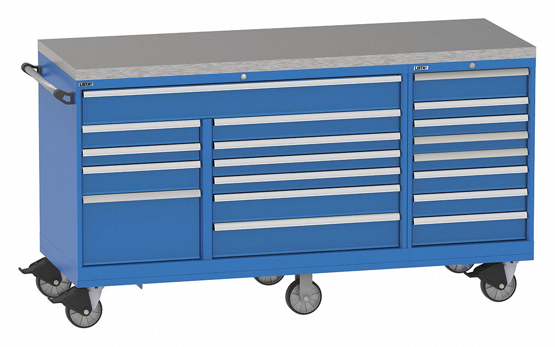 Mod Drwr Cab 42 H 19 Drwr Bright Blue