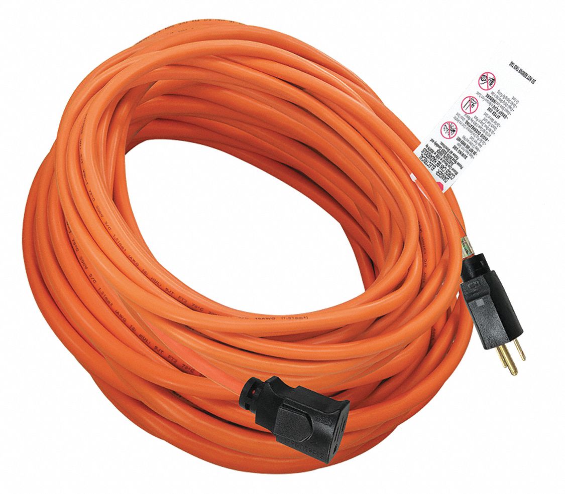 Lock Ext Cord 100ft 16Ga 10A SJTW Orange