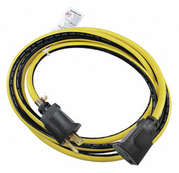 Lock Ext Cord 10ft 12Ga 15A SJTW Yel/Blk