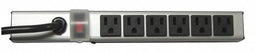 Outlet Strip 6 Outlet 15A 12 L Gry