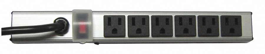 Outlet Strip 6 Outlet 15A 12 L Gry