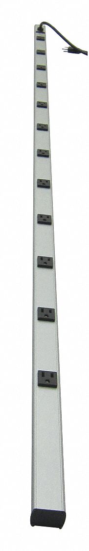 Outlet Strip 12 Outlet 15A 77 L Gry