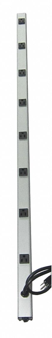 Outlet Strip 8 Outlet 15A 48 L Gry