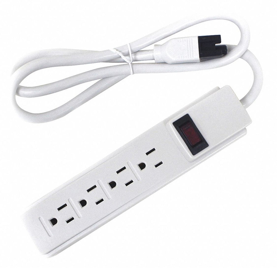 Outlet Strip 4 Outlet 15A 8-17/64 L Wht