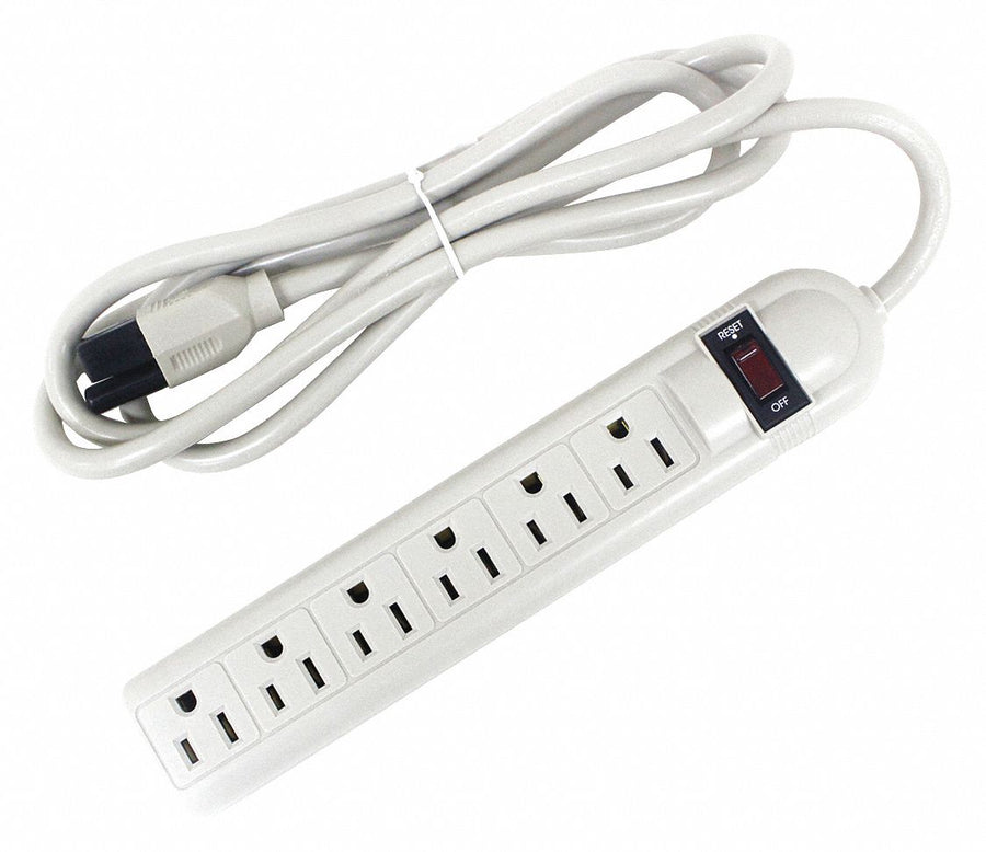 Outlet Strip 6 Outlet 15A 9-5/8 L Beige