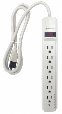 Surge Protector Outlet Strip 4 ft White