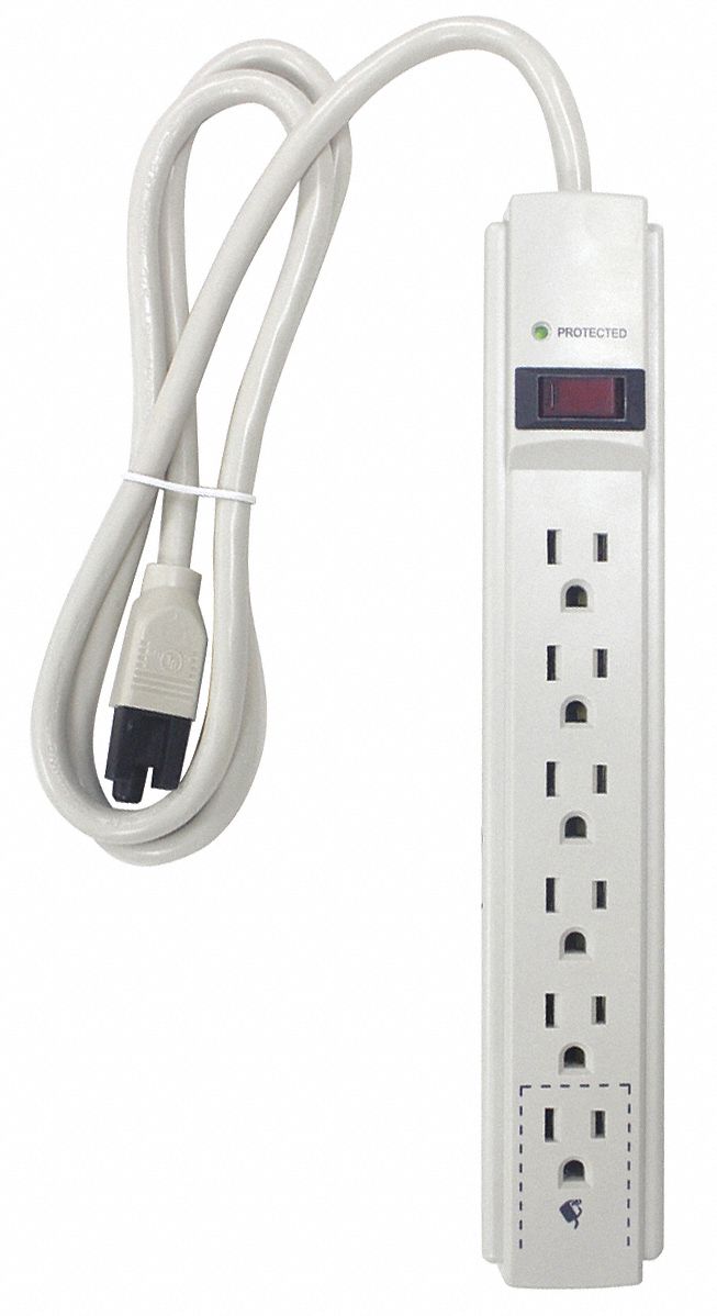 Surge Protector Outlet Strip 4 ft White