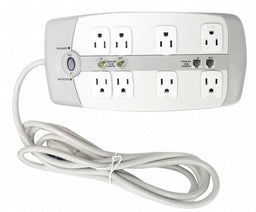 Surge Protector Outlet Strip White