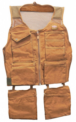 Tool Apron Brown Canvas Waist Size 38 in