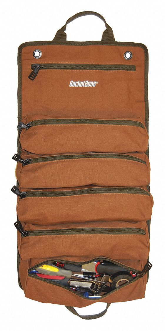 Wrench Roll Brown Canvas Zipper