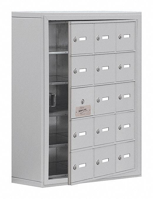 K7529 Locker 5x3Lckrs Slvr 31 x24 x9