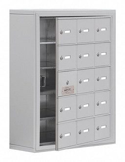 K7529 Locker 5x3Lckrs Slvr 31 x24 x9