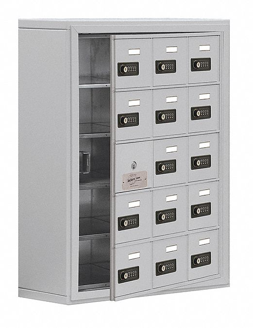 K7530 Locker 5x3Lckrs Slvr 31 x24 x9