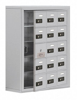 K7530 Locker 5x3Lckrs Slvr 31 x24 x9