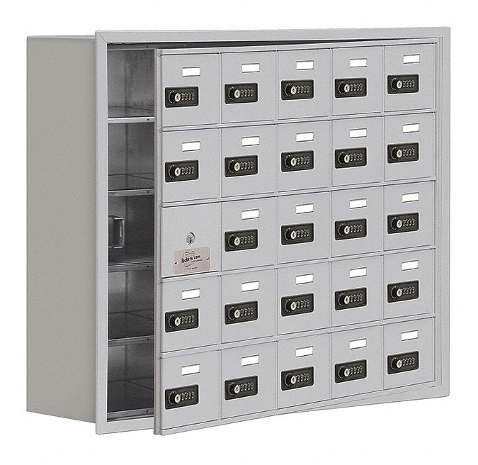 Locker 5x5Lckrs Slvr 30 x36 x9