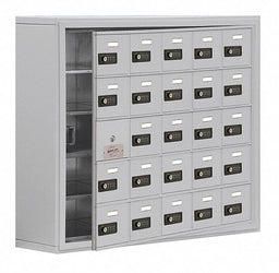 K7535 Locker 5x5Lckrs Slvr 31 x37 x9