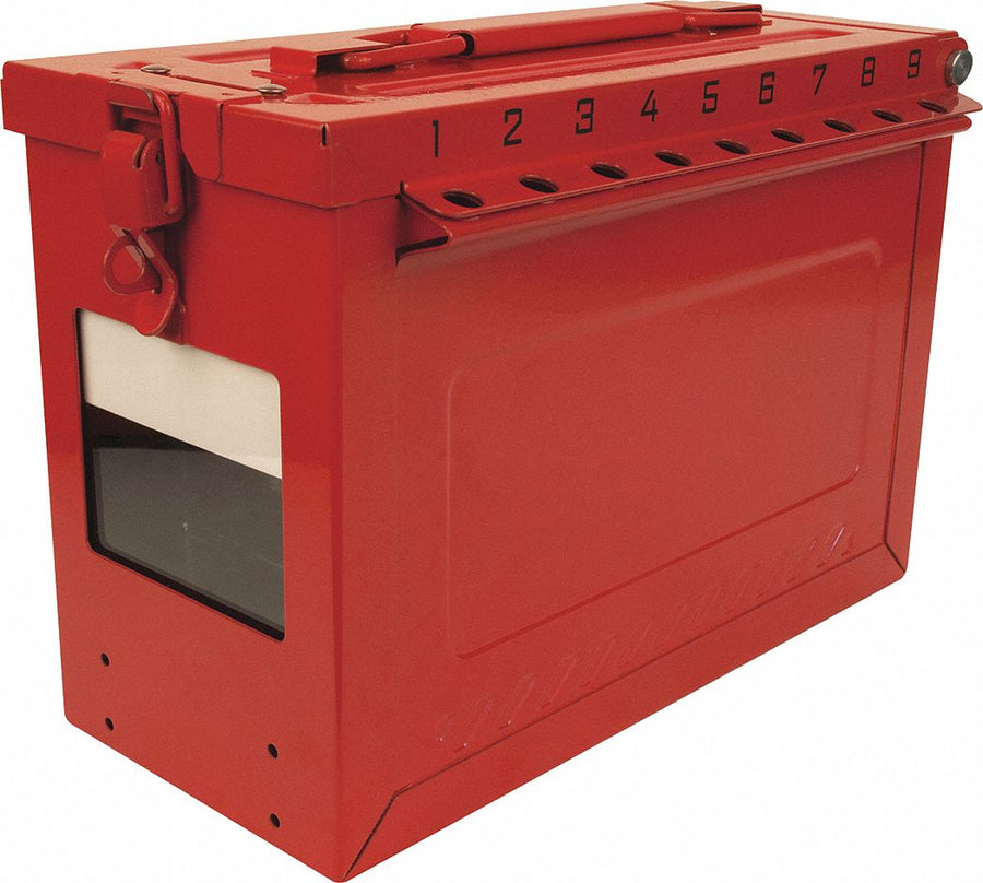 Group Lockout Box Red 9-1/16 H