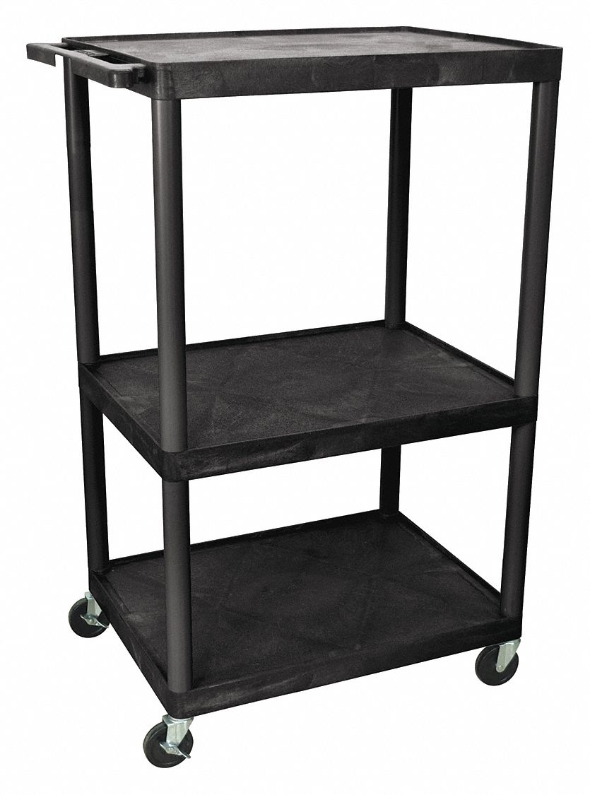 Media Cart 54 1/4 in H Black