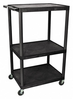 Media Cart 54 1/4 in H Black