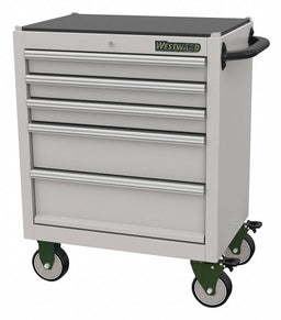 Rolling Tool Cabinet Silver Light Duty