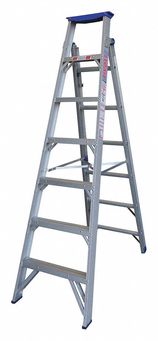 Dual Purpose Ladder 7 ft H Aluminum