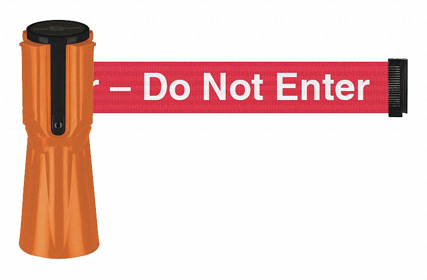Retractable Barrier Tape Orange Finish