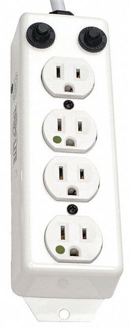 Outlet Strip 4 Outlet 15A 6-5/16 L Wht