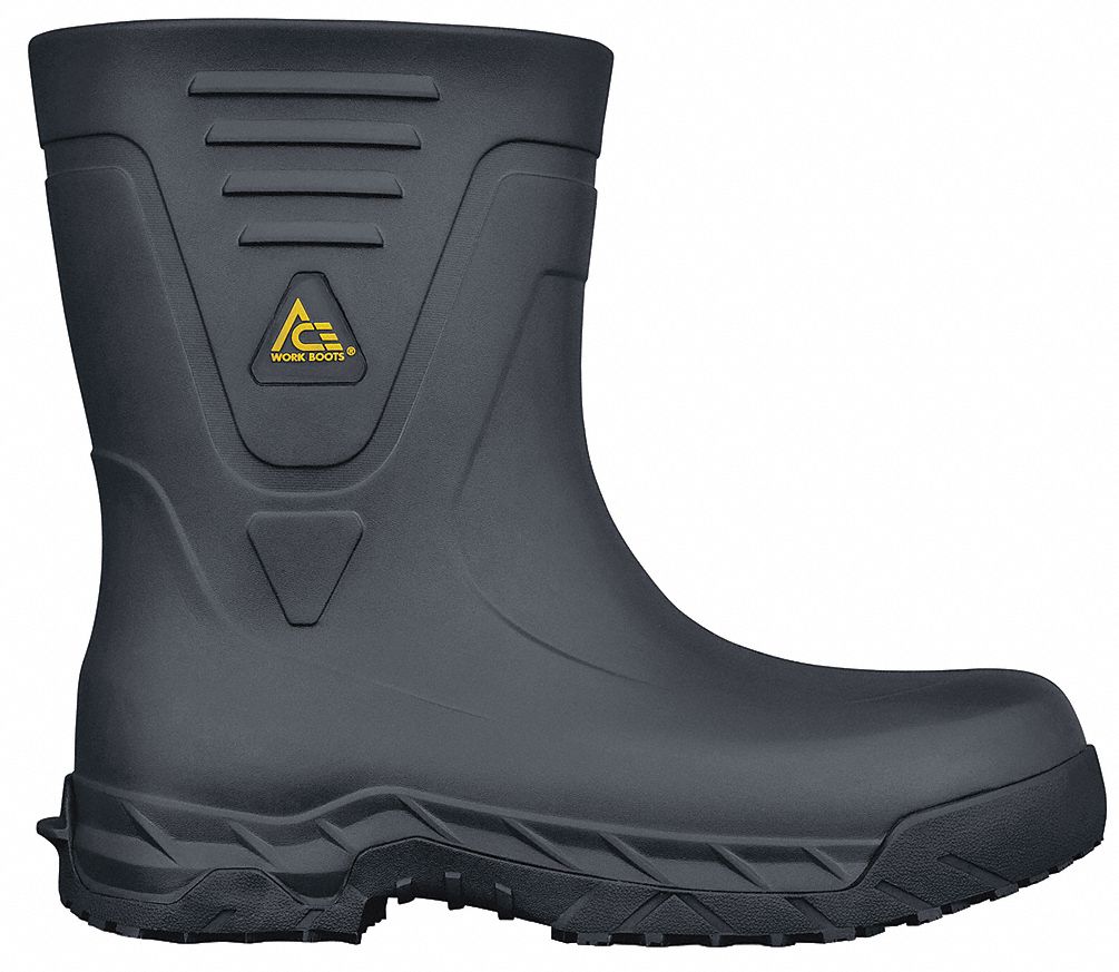 Rubber Boot Men s 4 Mid-Calf Black PR