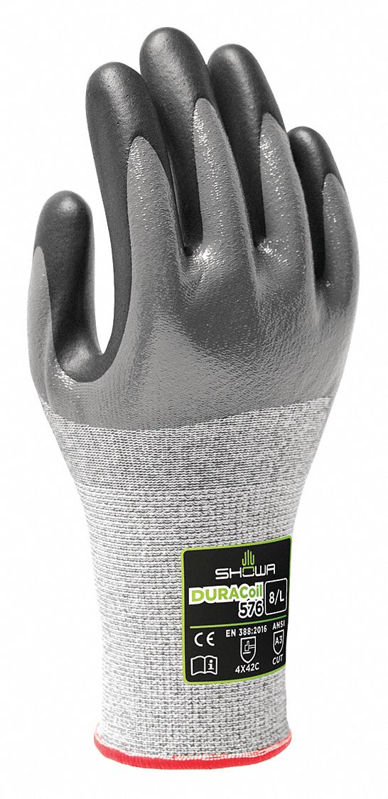 Coated Gloves Black/Gray 2XL PR