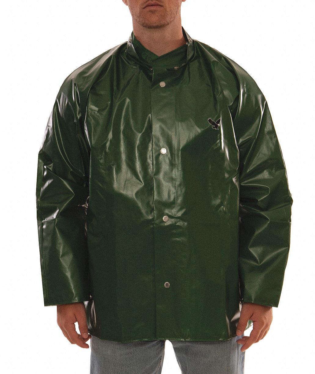 Rain Jacket S Grn Unisex 0.25mm Thick