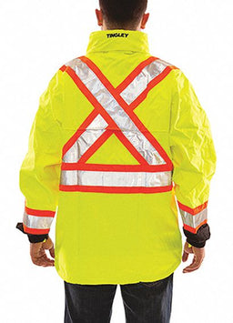 Rain Jacket 2XL Ylw/Green 0.30mm Thick