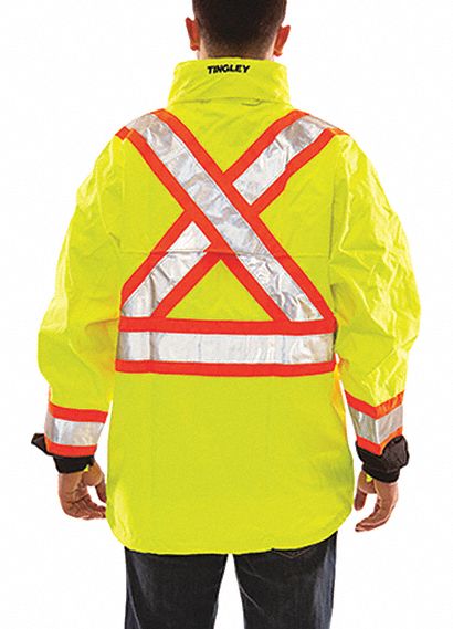 Rain Jacket 2XL Ylw/Green 0.30mm Thick