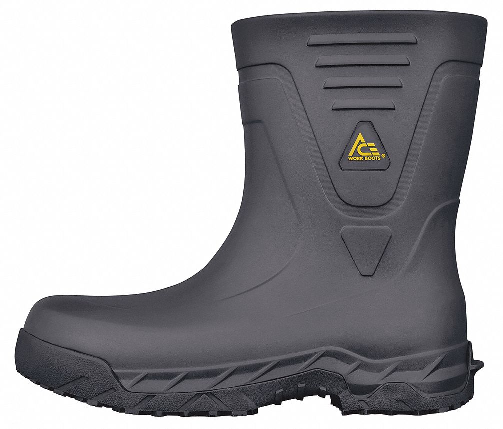 Rubber Boot Men s 13 Mid-Calf Black PR
