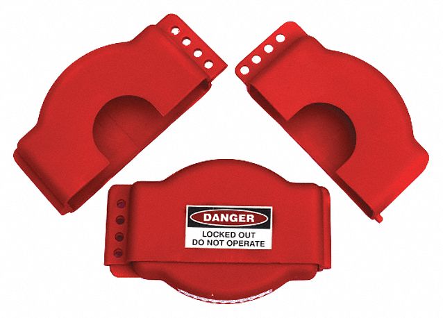 Adjustable Gate Valve Lockout Red 2 W