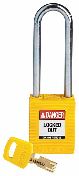 Lockout Padlock Nylon Ylw Key Different