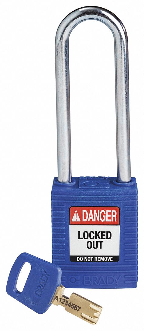 Lockout Padlock Nylon Bl Key Different