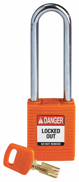 Lockout Padlock Nylon Org Key Different