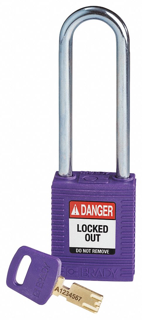 Lockout Padlock Purple Key Different