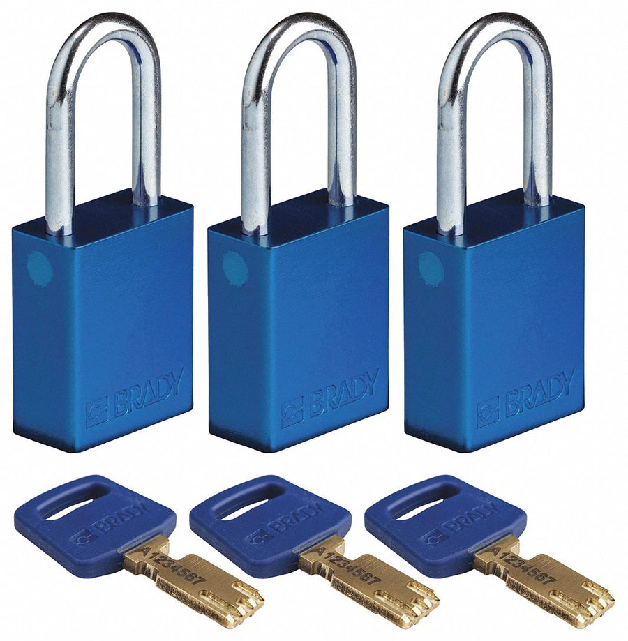 Lockout Padlock Al Open Shackel Blue PK3