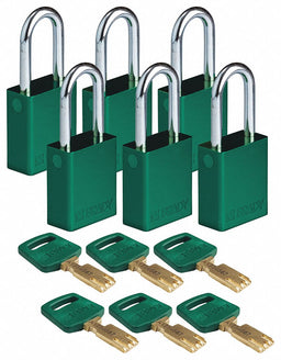 K7943 Lockout Padlock Al Grn Key Different PK6