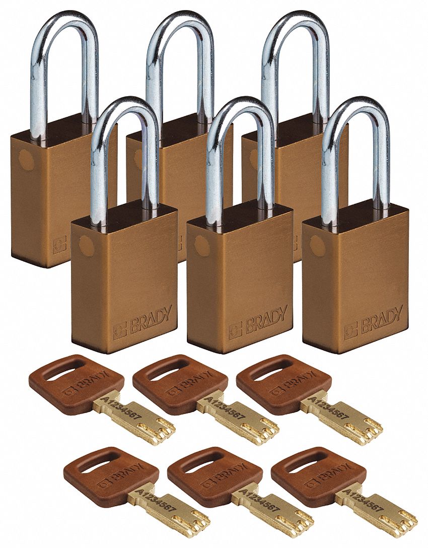K7943 Lockout Padlock Al Brn Key Different PK6