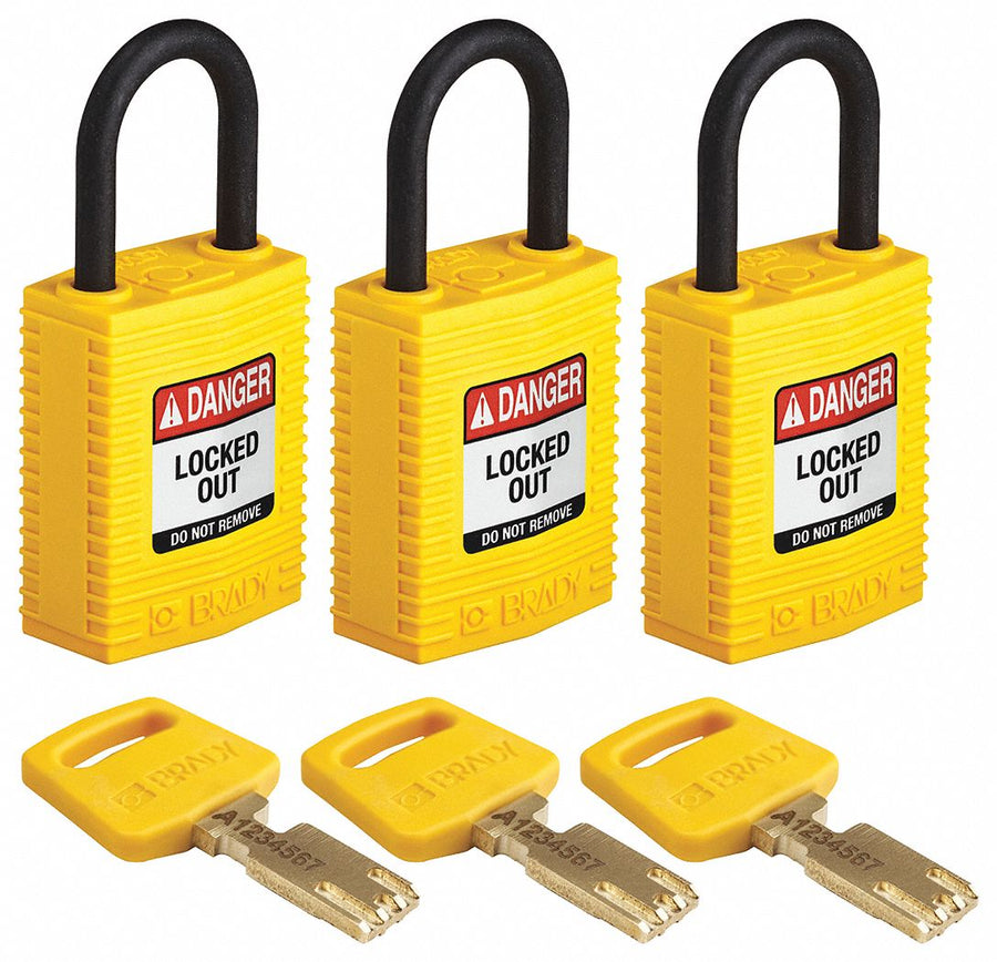K7458 Lockout Padlock Nylon Yellow PK3