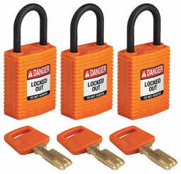 K7458 Lockout Padlock Nylon Orange PK3