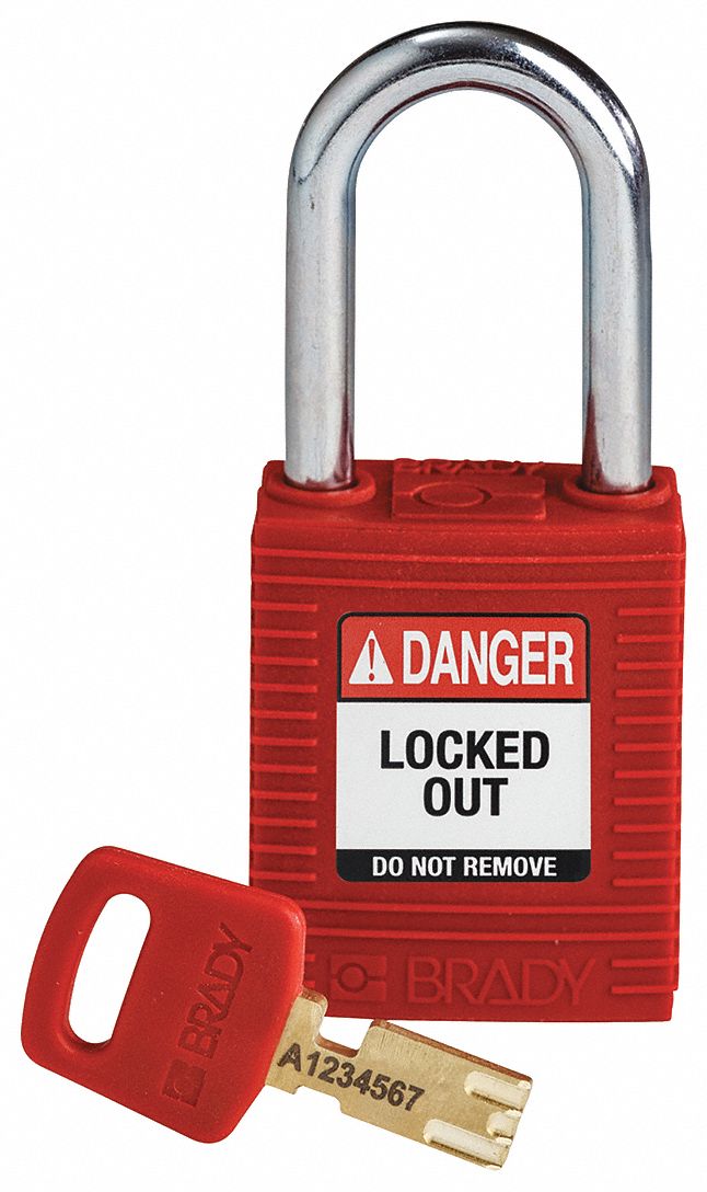 Lockout Padlock Red 1-13/16 H Body