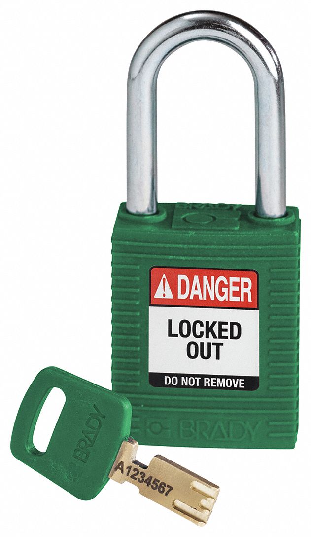 Lockout Padlock Green 1-13/16 H Body