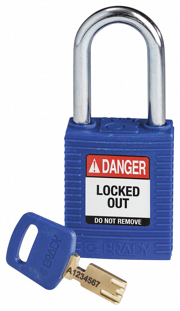 Lockout Padlock Blue 1-13/16 H Body