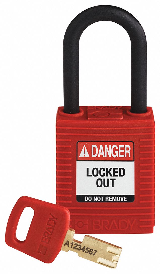 Lockout Padlock Red 1-13/16 H Body