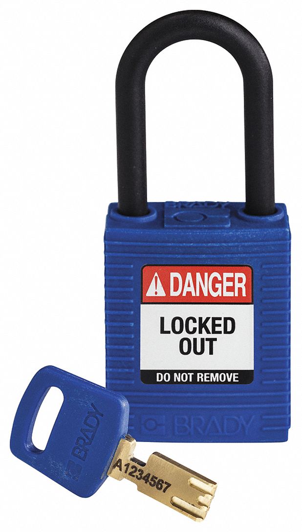 Lockout Padlock Blue 1-13/16 H Body